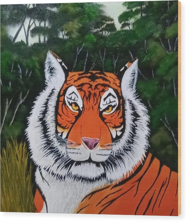 Eyes of the tiger 2 - Wood Print