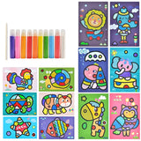 Sand Painting Children Colored Sand Boys and Girls Baby Handmade Diy Production, Scraping Art Sand Painting Set Toys