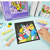 Sand Painting Children Colored Sand Boys and Girls Baby Handmade Diy Production, Scraping Art Sand Painting Set Toys
