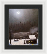 Cabin by the lake - Framed Print