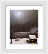 Cabin by the lake - Framed Print