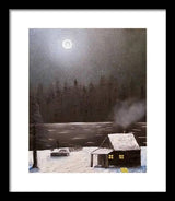 Cabin by the lake - Framed Print