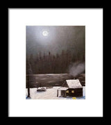 Cabin by the lake - Framed Print