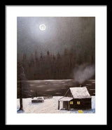 Cabin by the lake - Framed Print