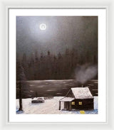 Cabin by the lake - Framed Print