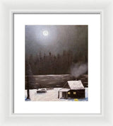 Cabin by the lake - Framed Print