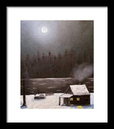 Cabin by the lake - Framed Print