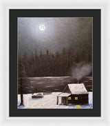 Cabin by the lake - Framed Print