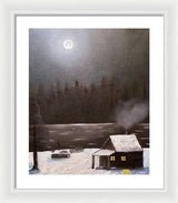 Cabin by the lake - Framed Print