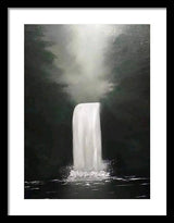 Forest water fall - Framed Print