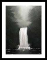 Forest water fall - Framed Print