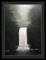 Forest water fall - Framed Print