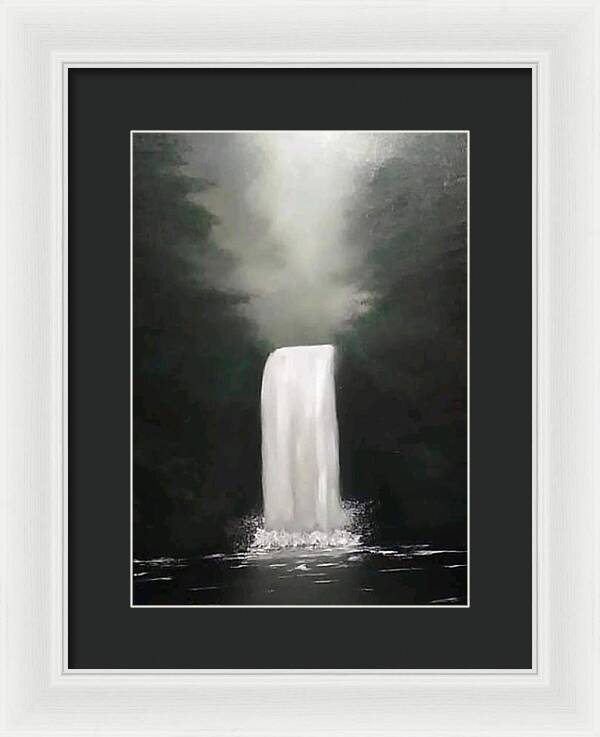 Forest water fall - Framed Print