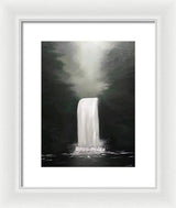 Forest water fall - Framed Print