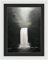 Forest water fall - Framed Print