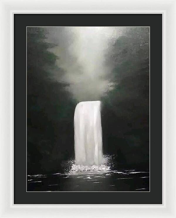 Forest water fall - Framed Print