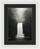 Forest water fall - Framed Print