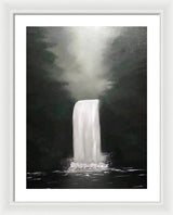 Forest water fall - Framed Print