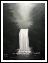 Forest water fall - Framed Print