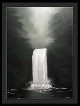 Forest water fall - Framed Print