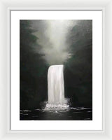 Forest water fall - Framed Print