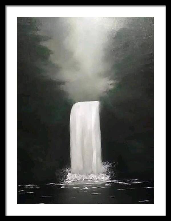 Forest water fall - Framed Print