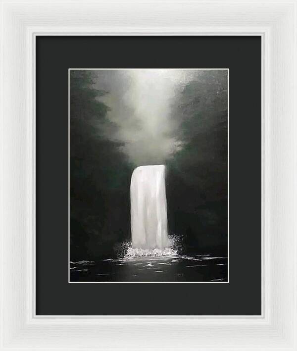 Forest water fall - Framed Print