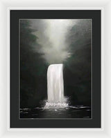 Forest water fall - Framed Print