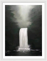 Forest water fall - Framed Print