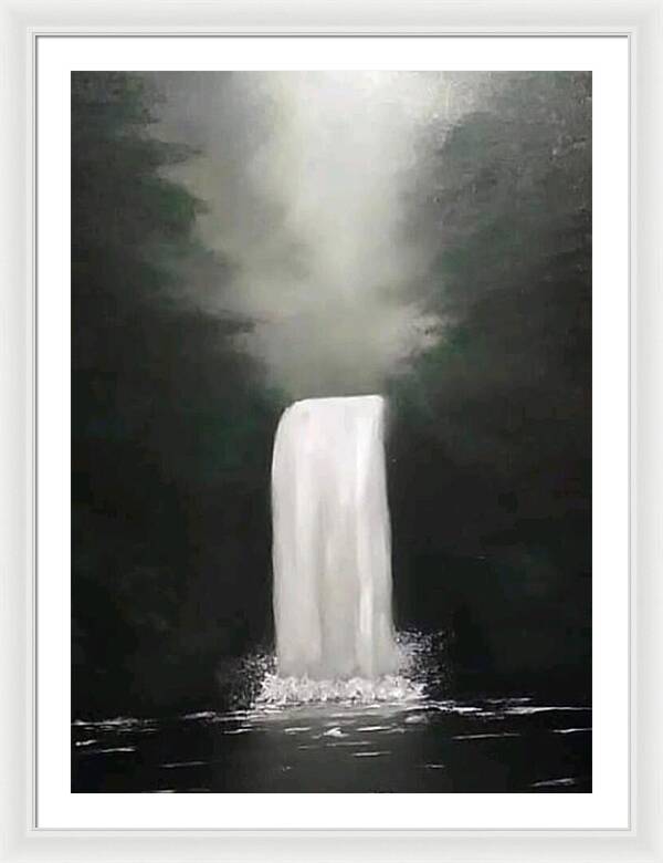 Forest water fall - Framed Print