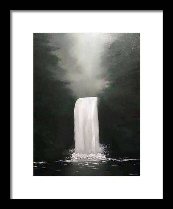 Forest water fall - Framed Print