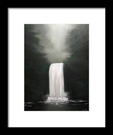 Forest water fall - Framed Print