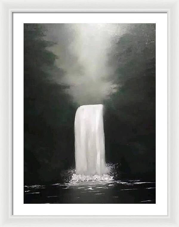 Forest water fall - Framed Print