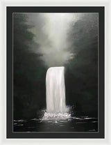 Forest water fall - Framed Print