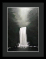 Forest water fall - Framed Print