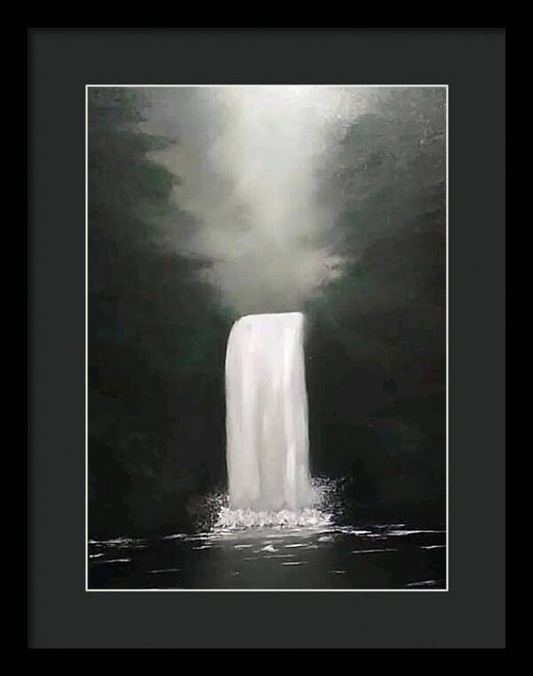 Forest water fall - Framed Print