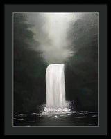 Forest water fall - Framed Print