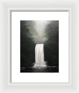 Forest water fall - Framed Print