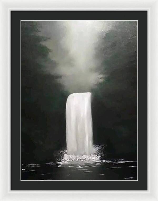 Forest water fall - Framed Print