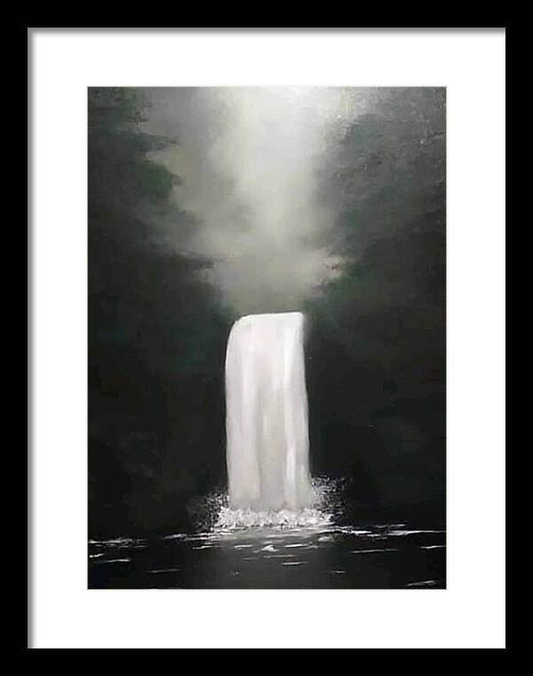 Forest water fall - Framed Print