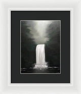 Forest water fall - Framed Print