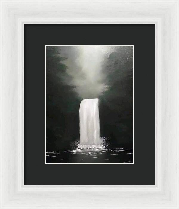 Forest water fall - Framed Print