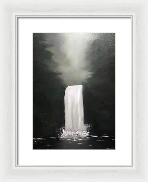 Forest water fall - Framed Print