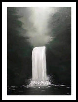 Forest water fall - Framed Print