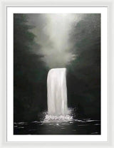 Forest water fall - Framed Print