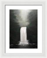 Forest water fall - Framed Print