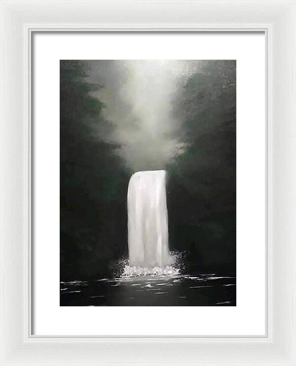 Forest water fall - Framed Print