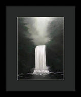 Forest water fall - Framed Print