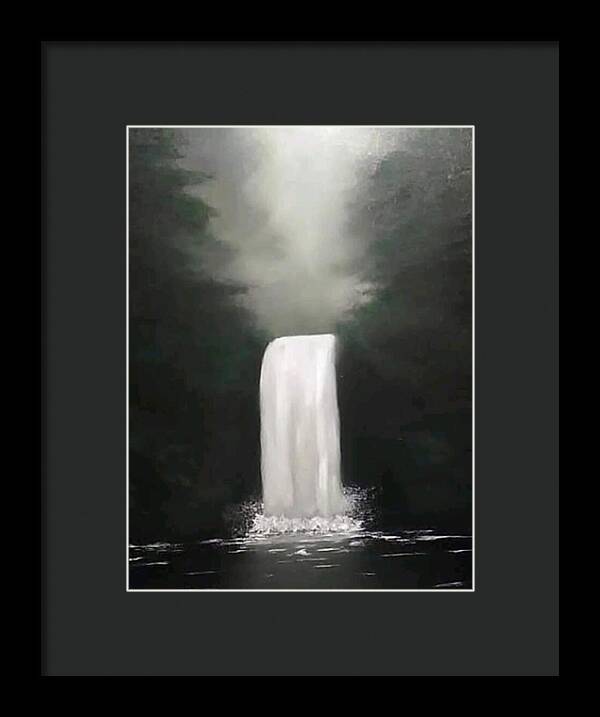 Forest water fall - Framed Print