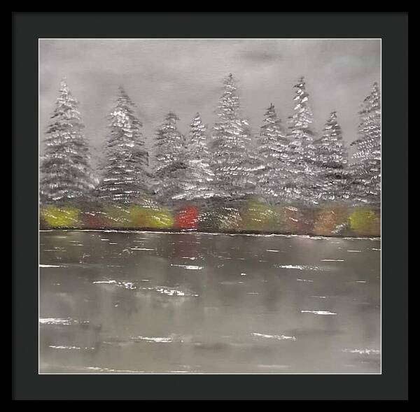 Winter landscape - Framed Print